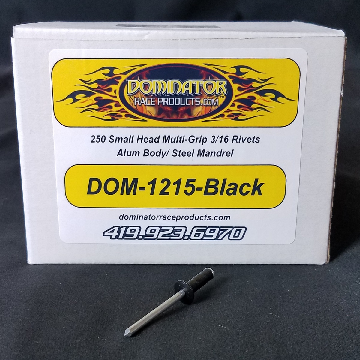 DOM-1215 Rivets-Mulit Grip Small Header - Dominator Race Products