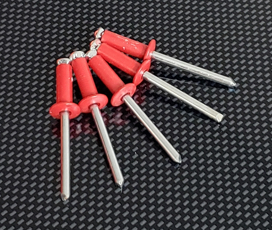 50pcs 3/16 x 1 Large Head Tri-Fold Exploding Aluminum Pop Rivets (Black